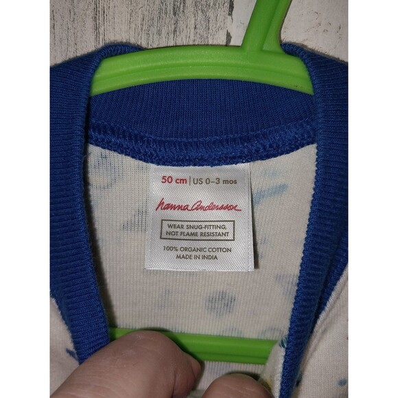Hanna Andersson 0-3 Mo. 50cm Sleeper One Piece Lot Of 3 Footless Organic Cotton - Picture 3 of 9